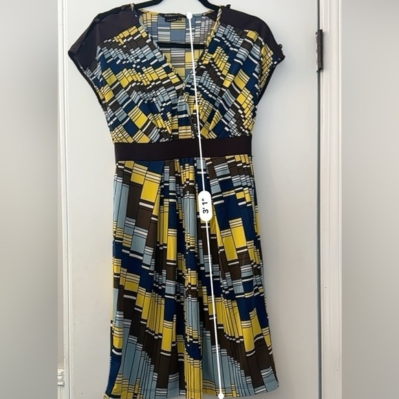 BCBG Max Azria Women’s Y2K Abstract Geometric Print Dress Size M - Picture 8 of 9